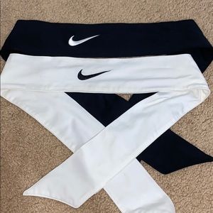 White and Black Dri Fit Nike Headbands